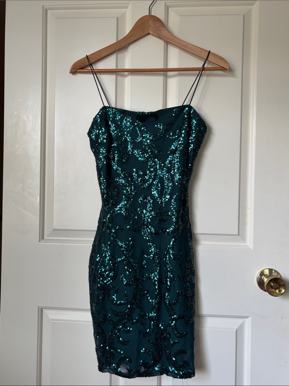 Windsor Emerald Green Sequin Mini Dress